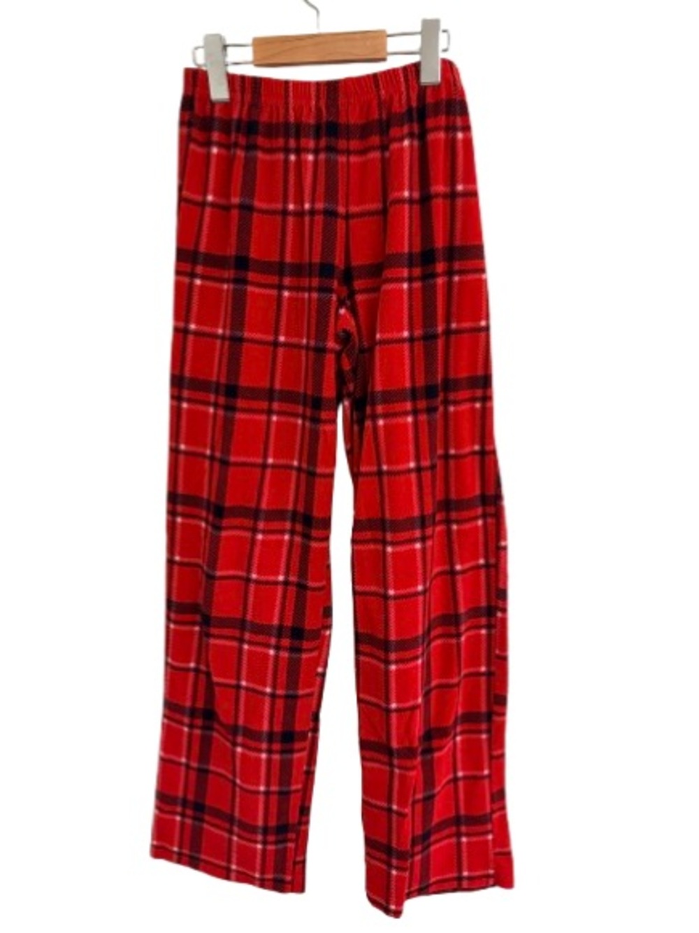 Women’s Red Plaid Fleece Pajama Pants